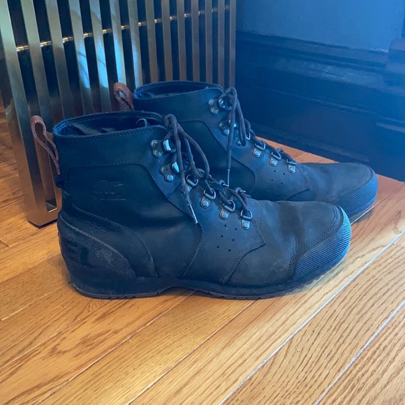 Mens Sorel Ankeny Winter Boots Black 